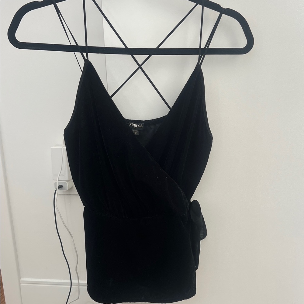 Express Black Strappy Camisole with Bow